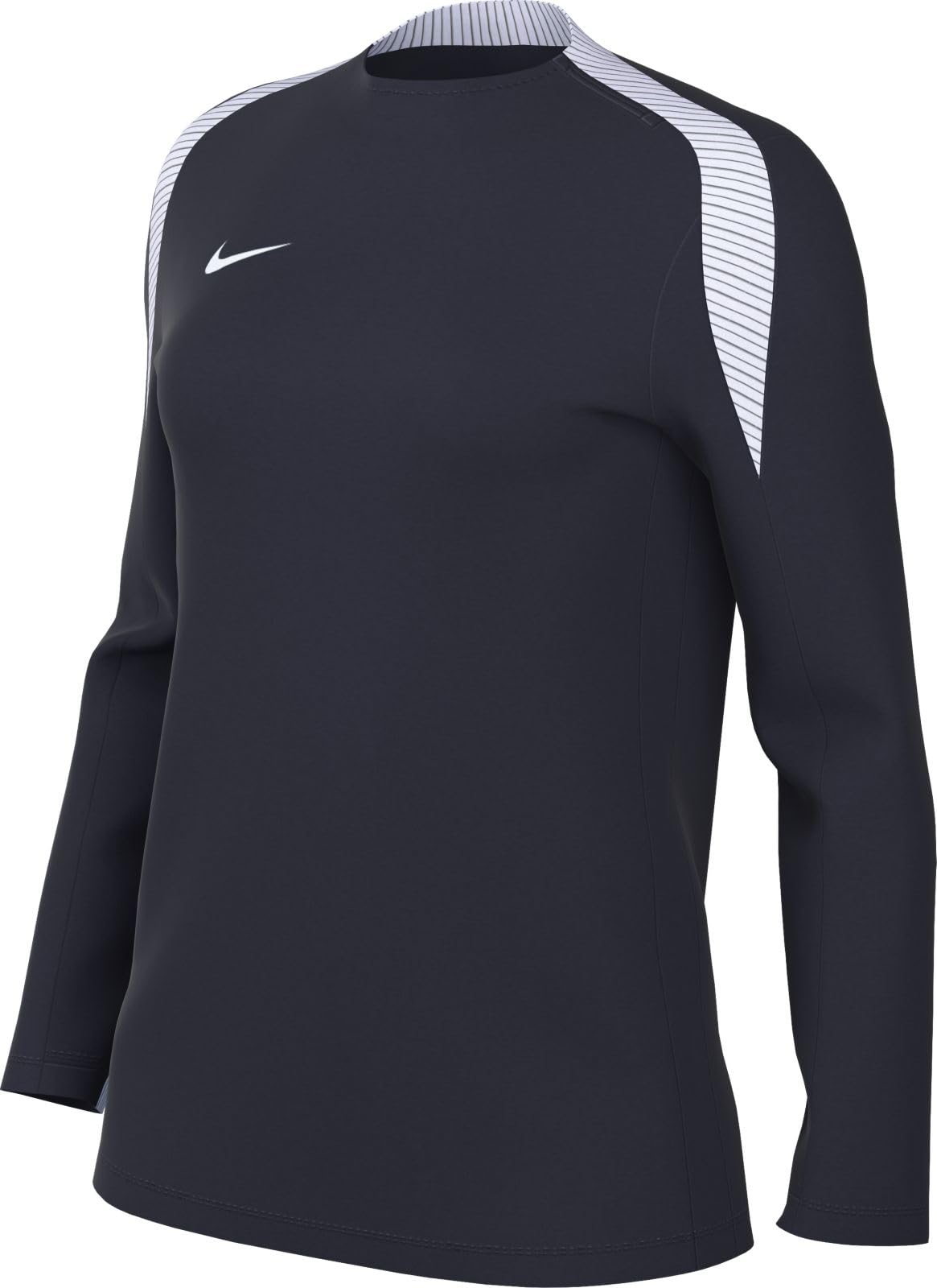 Nike FD7567-458 W NK DF STRK24 Crew TOP K Sweatshirt Women's Obsidian/White/Obsidian/White Size XL