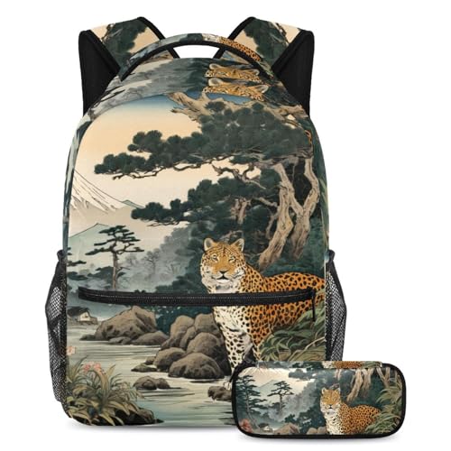 Sac à dos avec trousse pour le voyage des adolescents et les cours au quotidien