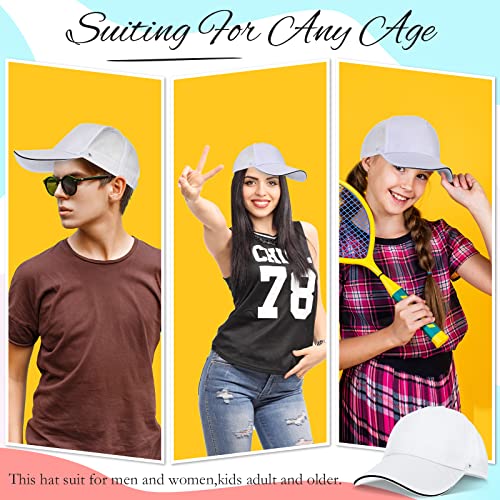Image of Didaey 50 Pcs Blank Trucker Hats Bulk Unisex Sublimation Hat Baseball Cap Trucker Cap with Adjustable Snapback for Men Women