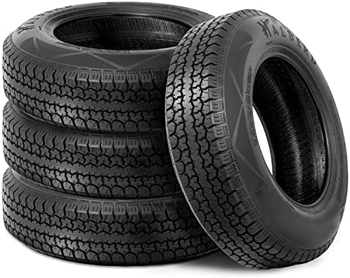 HALBERD Premium New Trailer Tires ST205/75D15, 6PR Load Range C, 15in Fuel-saving Designed Trailer Tires 205 75 15 for Travel/Camper/Landscape/Cargo/Utility/Boat/Horse/Farm/Hauler Trailer(Pack of 4)