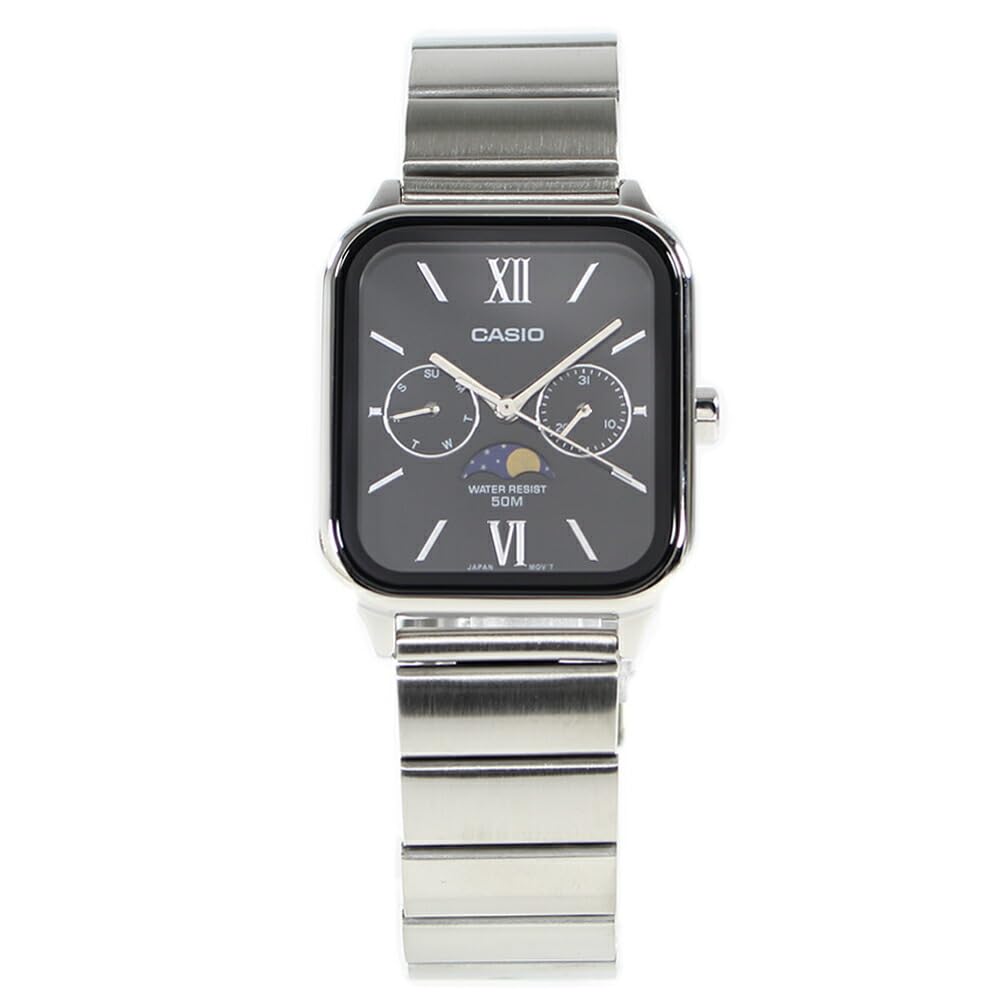 カシオ　MTP-M305D-1A2 Casio MTP-M305D-1A2 Moonphase Quartz Stainless Steel Men's