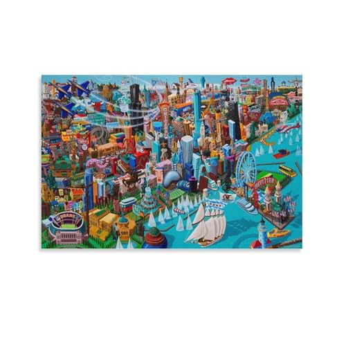 qE}K^  Vn i  |X^[ EH[A[g  G xbh[ rO ǂ̊G24x36inch(60x90cm)