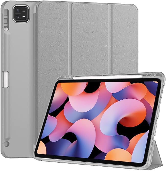 ONETHEFUL Custodia Libro Cover per Xiaomi Pad 6/Xiaomi Pad 6 Pro 11 pollici Tablet 2023 Tablet Custodie Protettiva Covers con Stand e PU Pelle - margherita elefante