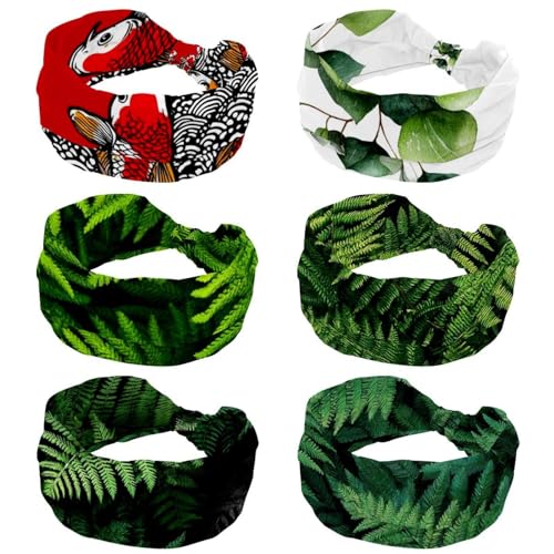 Bandeau de sport pour entraînement et yoga lot de 6 aquarelle