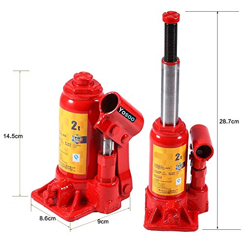 Cric Sollevatore Idraulico 2T Martinetto Idraulico...