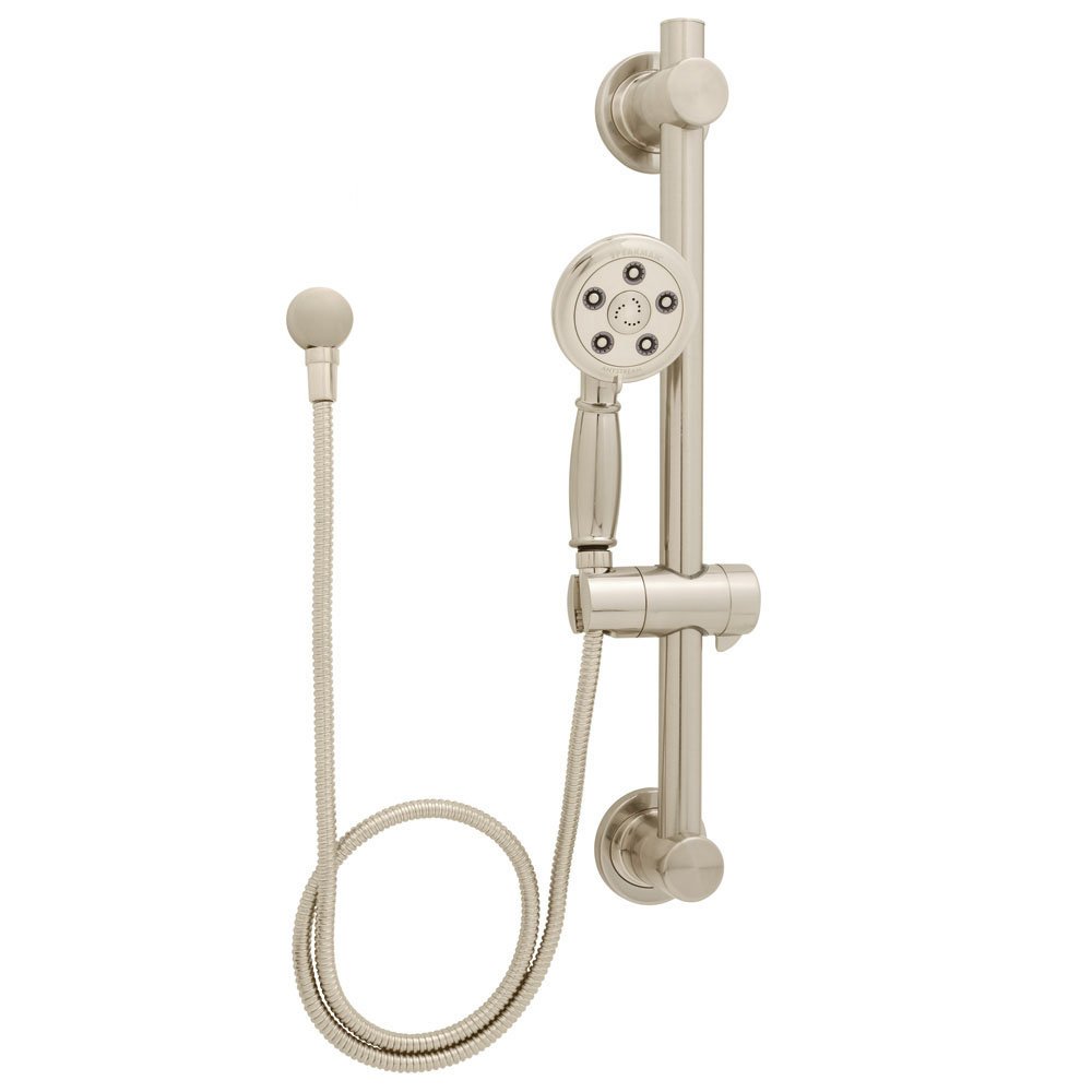 Speakman VS-3411-BN Alexandria Anystream Handheld Shower Head With Hose and 24-Inch ADA Grab Bar, Brushed Nickel