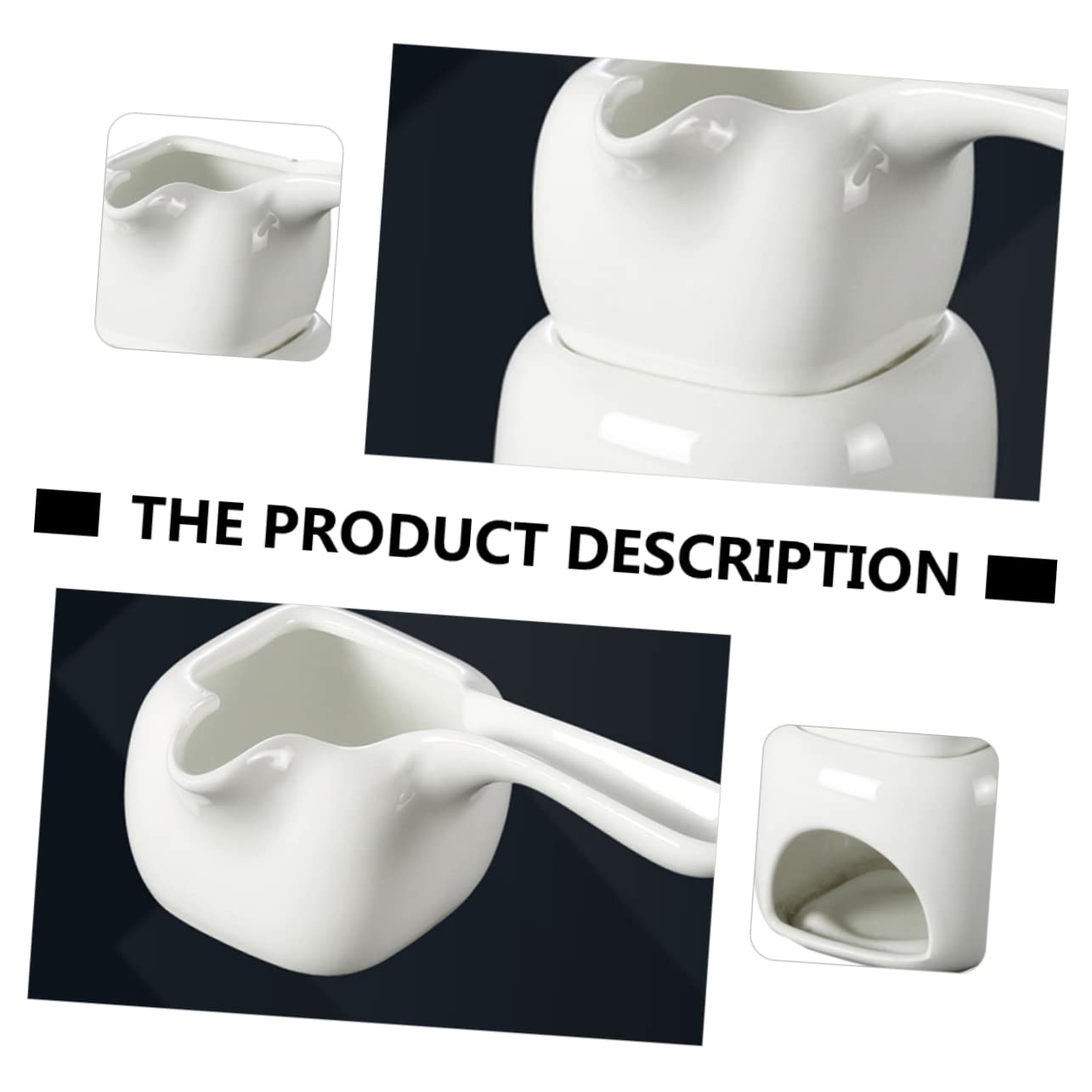 PRETYZOOM 110ml Candy Melt Pot Melting Wafers Stove Dipping Pot Ceramic Cheese Kitchen Cookware