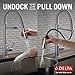 Delta Faucet Trinsic Pro Commercial Style Kitchen Faucet, Kitchen Faucets with Pull Down Sprayer, Kitchen Sink Faucet, Faucet for Kitchen Sink with Magnetic Docking, Arctic Stainless 9659-AR-DST