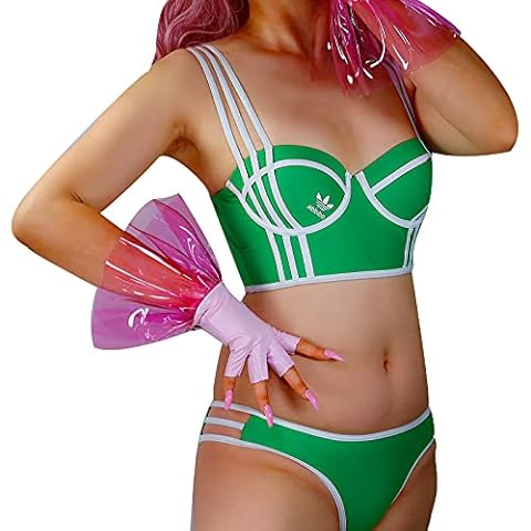 DooWay Women's Fashion Dress Leather Gloves Faux Lambskin PU Long PVC Ruffle Trim Cuff Long Fingless Gloves 28cm, Light Pink, Medium Cover