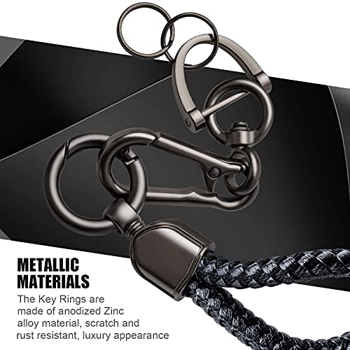 Decurcar Keychain For Car Key Chain - Detachable Key Ring Black Car Motorcycle Truck Accessories For Men & Women Interior Tpu Leather #TOP3