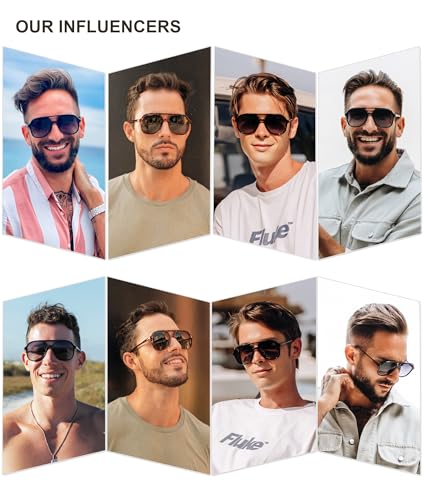 SOJOS Retro Polarized Aviator Sunglasses Womens Mens Classic 70s Vintage Trendy Square Aviators SJ21743