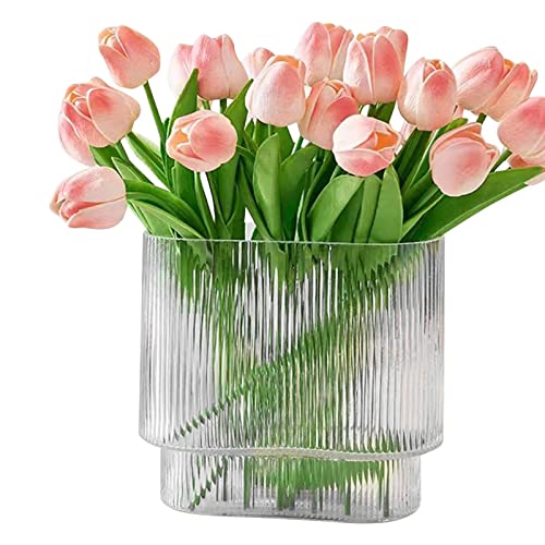 Vase en verre transparent pour fleurs décoratives de salon - 2