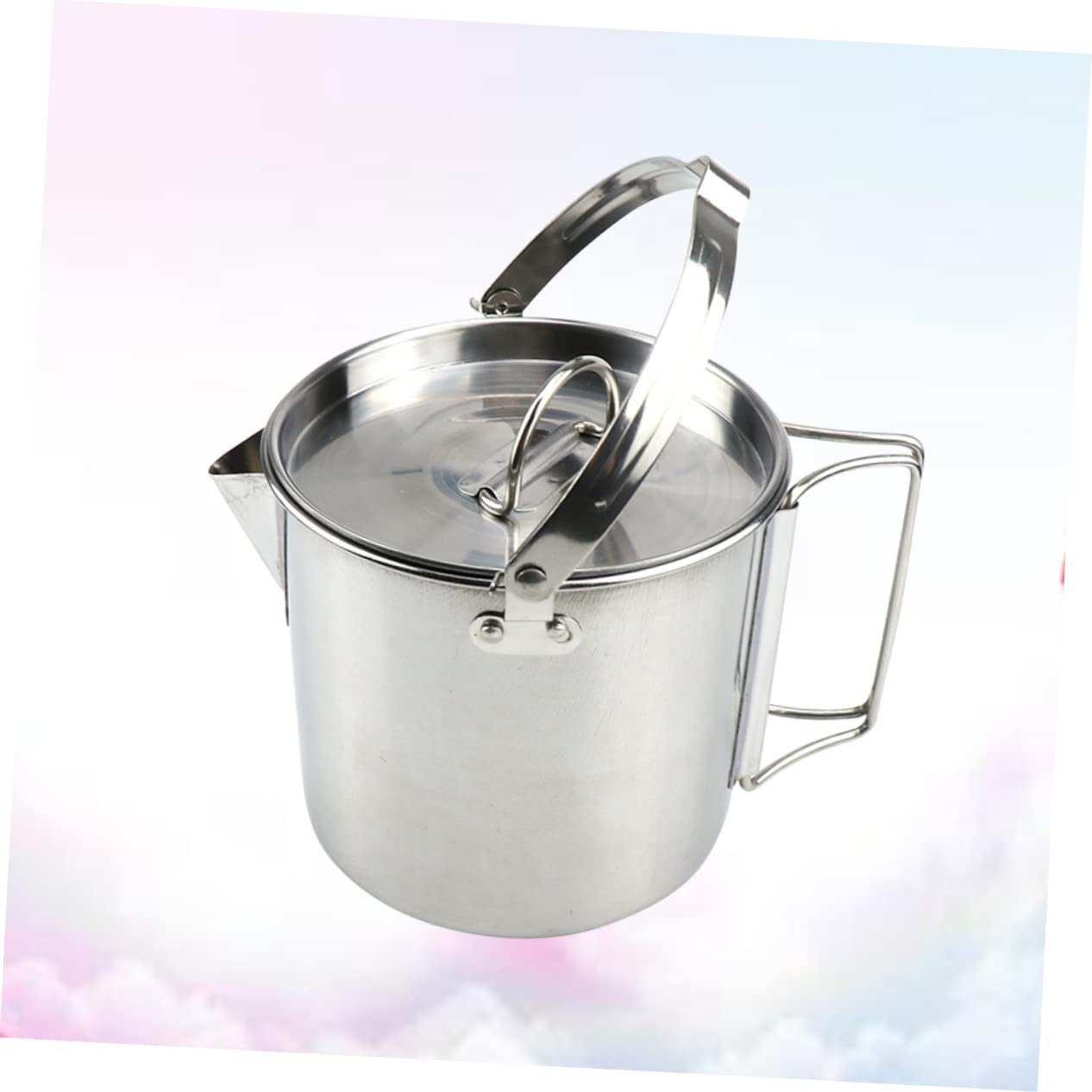 POPETPOP Hervidor de Agua Inoxidable para Camping y Picnic Olla Colgable para Hervir Agua y Cocinar Sopa para Exteriores y