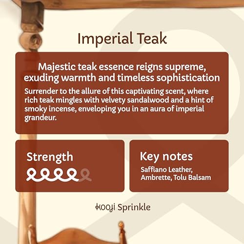 Image of KOOJI Sprinkle - Car & Home Perfumes- Imperial Teak 30 ML | Premium Freshener - Majestic Teak Wood Essence | Natural & Vegan Ingredients | Long-Lasting Aroma Car, Home, Office - Up to 60 Day