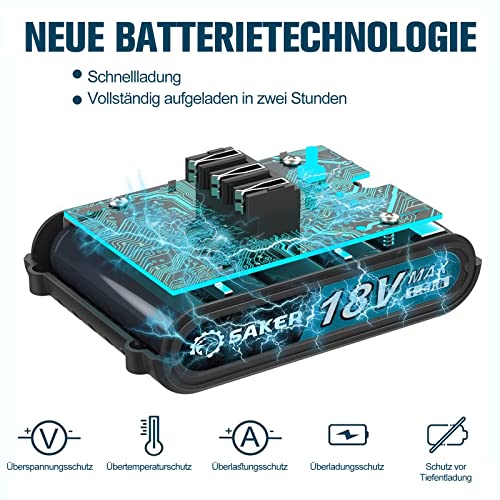 Saker Mini Kettensäge mit Akku 4 Zoll, kabellose kettensäge elektrisch mit 1 Kette und 1 Batterie, 10 cm mit… – Bild 6