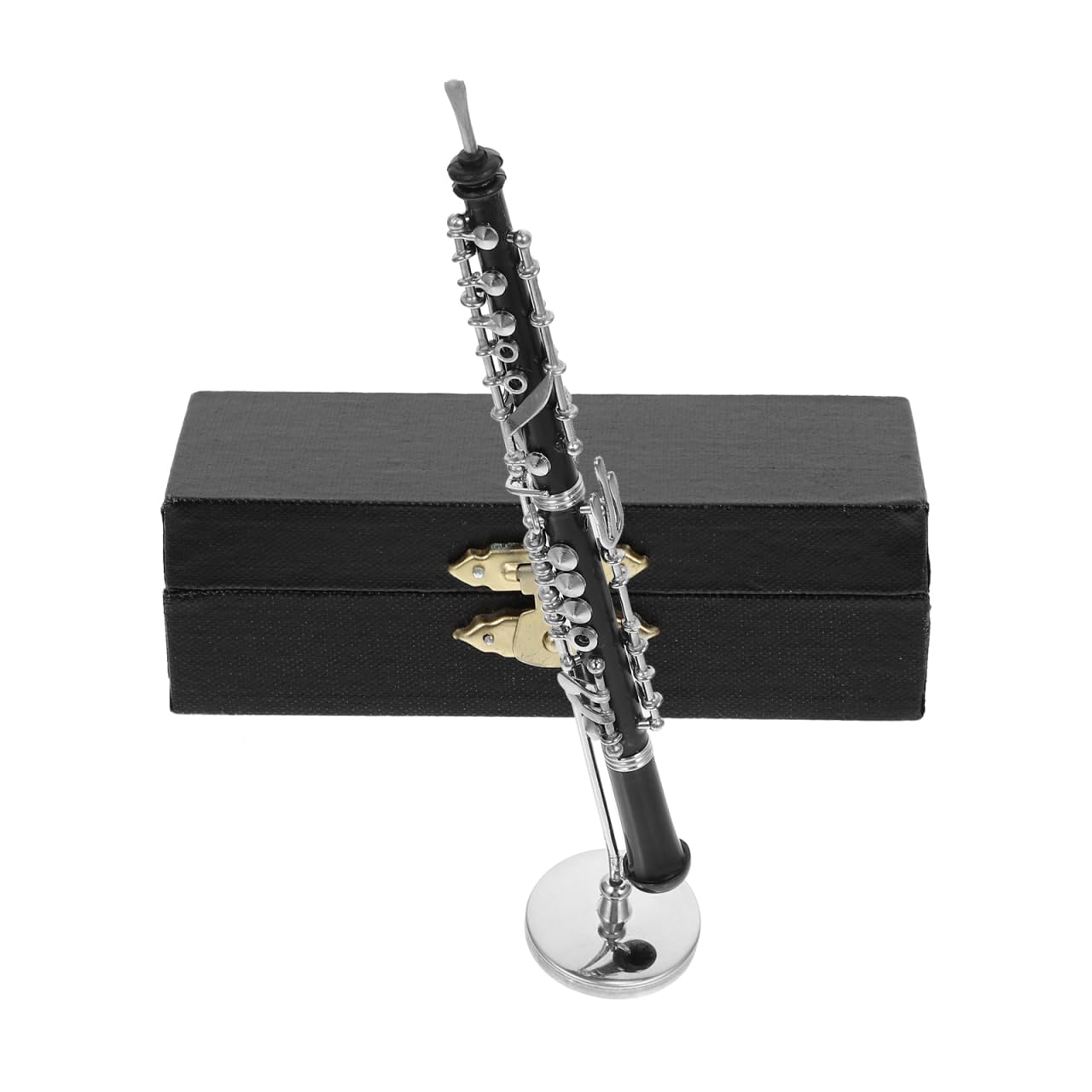 Alipis Oboe Model Mini Instrument, Miniature Instrument de Musique Modèle, Mini Clarinette Miniature Cuivre Clarinette Hautbois Clarinette Miniature Modèle pour Maison Café Ornement Ornements