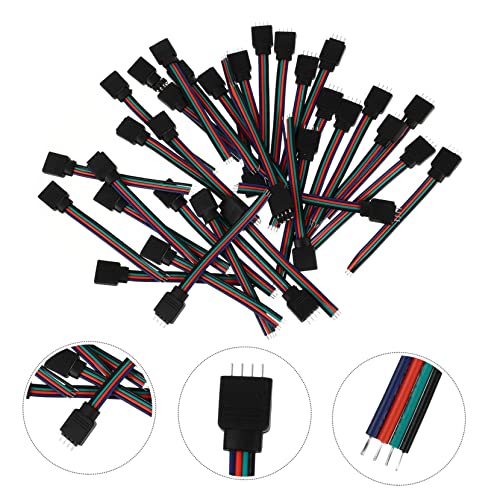 Conector de tira LED de material ABS resistente con terminación de 4 pines 4