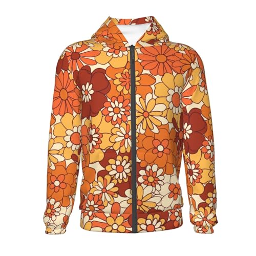 Hippie Flower Kid Hoodies Boys Zip Up Sweatshirts Girls Pullover with Pocket2