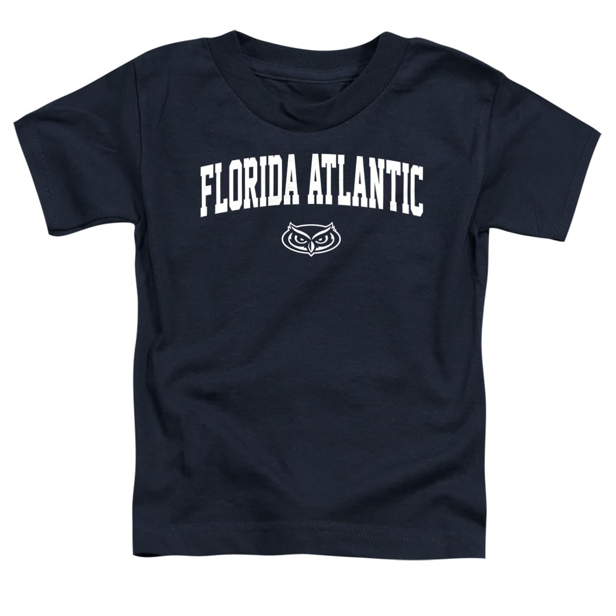 LOGOVISION Florida Atlantic University One Color Arched Kids T Shirt (4) for Toddler Boys and Girls, Navy