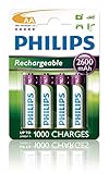 R6B4B260/10 Philips Multi Life NiMH Akku AA Mignon 2600 mAh 4er Pack