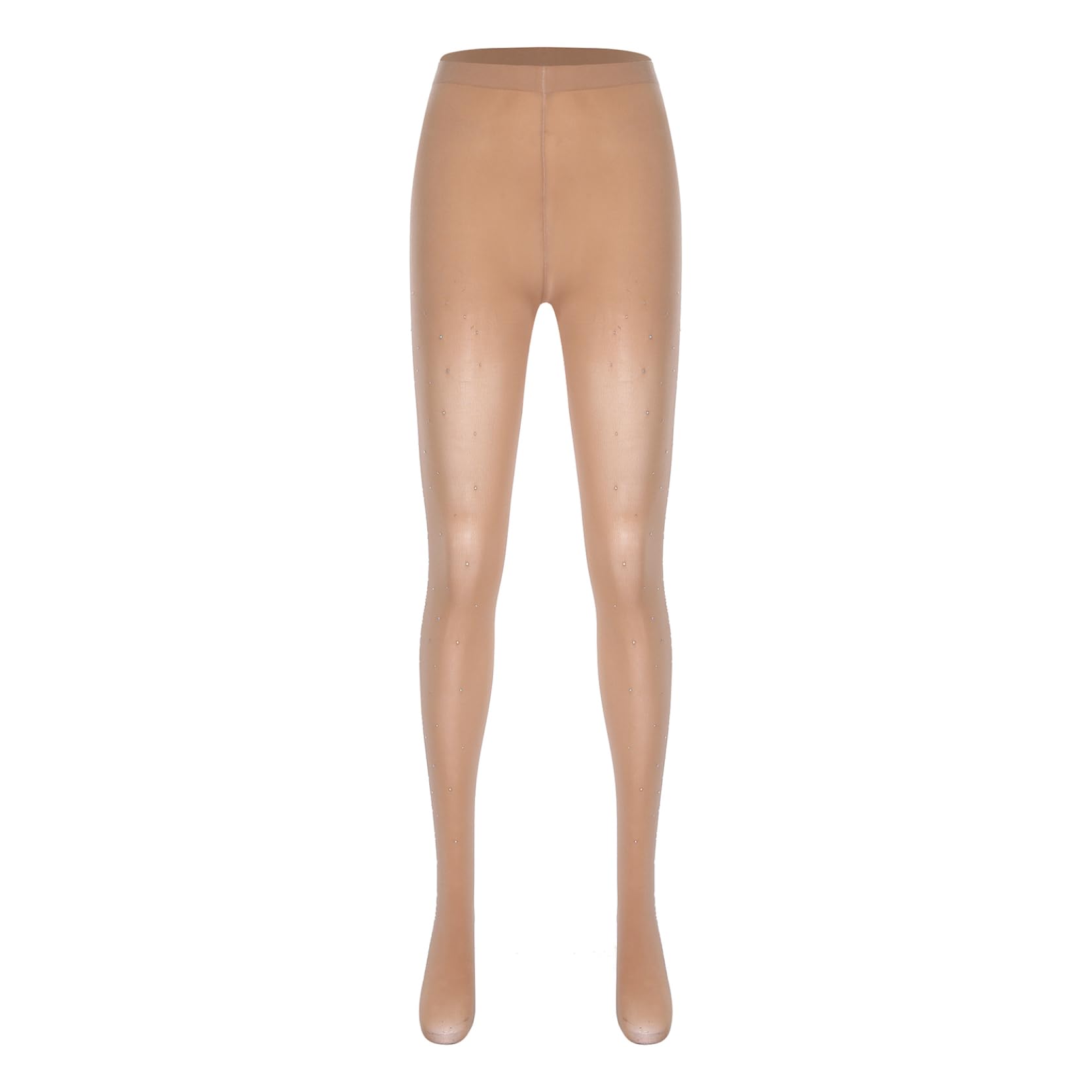 inlzdz Damen Eiskunstlauf Kostüm Langarm Kürkleid Eiskunstlauf Kleid mit Leggings Trainingshose Übung Eislaufen Kleidung Wettkampf Auftritt