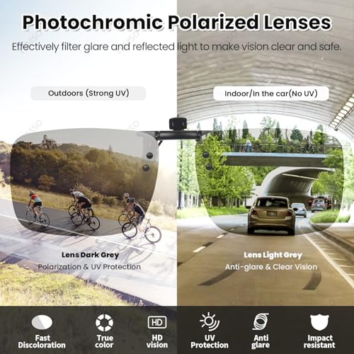 TEMSO-Photochromic-Clip-On-Sunglasses-Polarized-Flip-up-Driving-Glasses-For-Men-WomenUV400-ProtectionHD-VisionAnti-Glare