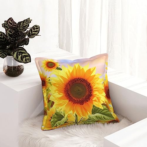 Housse de coussin extérieur en cuir imperméable motif tournesol 50x50cm - 7