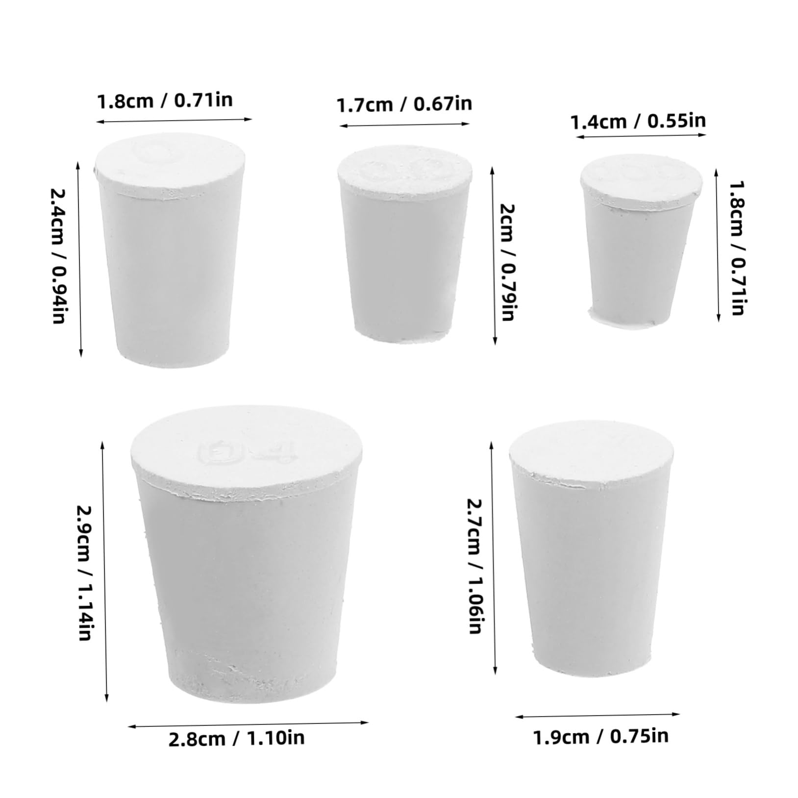 Alipis High Temp Resistant Stopper Plugs Pcs Assorted Sizes for Lab Equipment Sealing