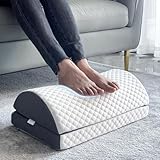 BlissfulNest Foot Rest Pillow for Under Desk at Work Office Footrest High Density Memory Foam Cooling Fabric Height Adjustable Foot Elevation Firm Feet Rest