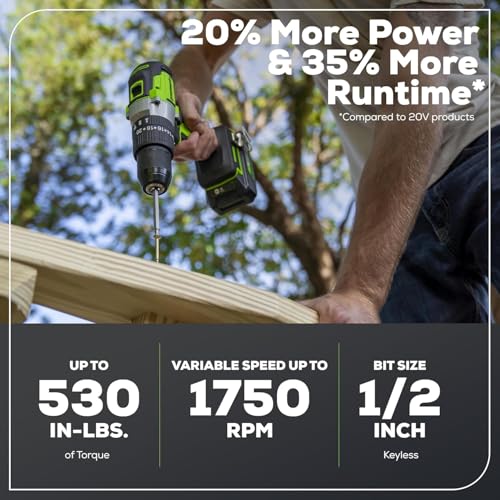 Image of Greenworks 24V Brushless 2PCS Cordless Power Tool Combo Kit, 1950 in-lbs Impact Driver and 530 in-lbs Hammer Drill, with a 2Ah Battery and 2A Fast charger