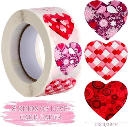 Image of 500pcs Watercolor Thank You Stickers, Round Thank You Adhesive Sticker for Small Business Wedding Supplies Packing Stickers Gift Wrap (1, Heart Shape Stickers)