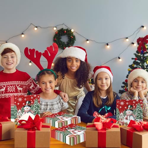 Christmas Paper Napkins,48pcs Red Snowman Napkins Snowflake Xmas Tree Disposable Winter Napkin for Christmas Holiday Supplies – Image 5