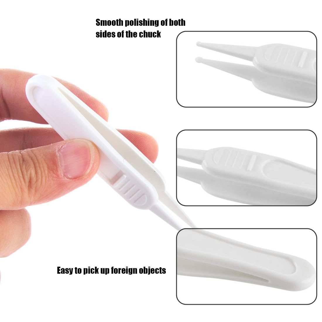 Pince à épiler pour Bébé Sécurité Douce et Sûre 4pcs