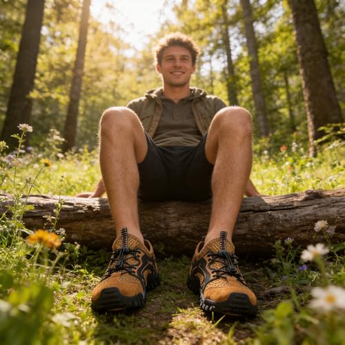 Image of FLARUT Men's Sandals Barefoot Hiking Shoes Quick Dry Breathable Mesh Lightweight Outdoor Training Water Walking Shoes