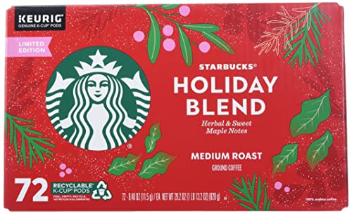 Image of Starbucks Holiday Blend Medium Roast Coffee 72 / 0.40 Oz Net Wt 29.2 Oz,, ()