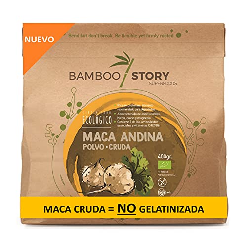 Maca Mix = Amarilla + Roja + Negra | BAMBOO STORY | Polvo | 100% Perú | Cruda | Ecológica | Bio | 400g | Pura | | Andina