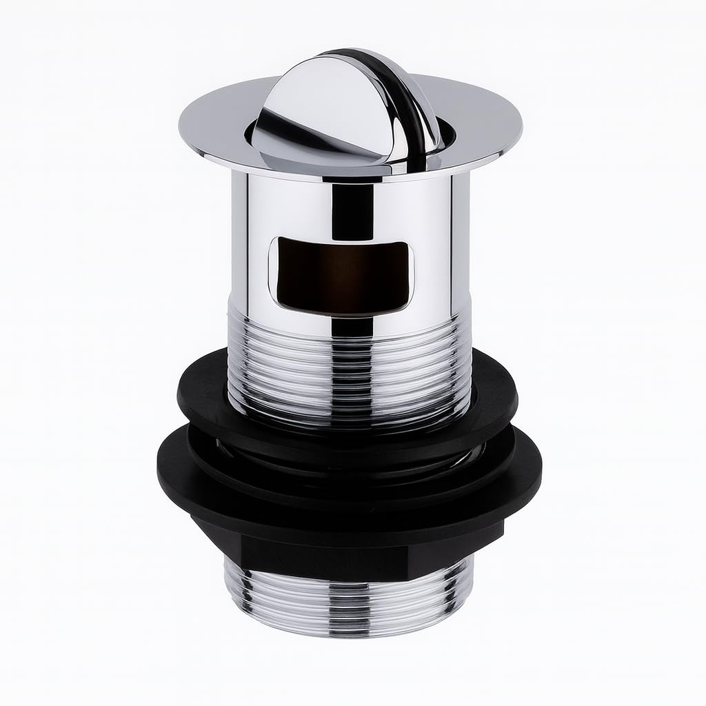 Basin Slotted Swivel Waste - Chrome Swivel Plug Waste for Basins with Overflow
