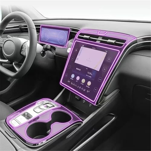 Film protecteur d'écran Tucson 2021-2023 en TPU transparent pour console