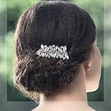 Material de los peines: aleación, cuentas, diamantes de imitación, flores. Hecho a mano, especial para bodas, fiestas y otros eventos.