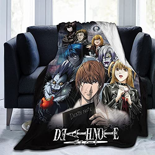 D-eath No-Te Couverture Anime Couverture Flanelle Couverture Camping Couverture Souple Famille Canapé Couverture Bureau Pause Lit Couverture 40 X 50 inches Cover