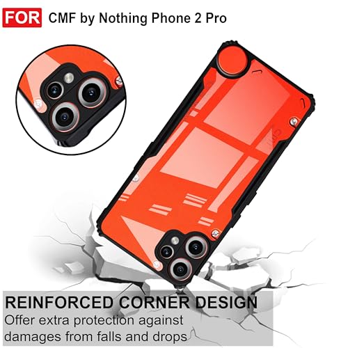 Image of Amazon Brand - Solimo Back Case Cover for CMF by Nothing Phone 2 Pro | Compatible for CMF by Nothing Phone 2 Pro Back Cover | Clear Case with Camera Protection | (TPU + PC | Matte Black)