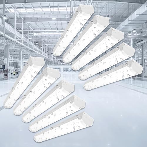 【10台セット】トラフ型照明器具 20W型 一体型LEDベースライト 直付型 LED蛍光灯 20w形 防雨防湿 IP65防水 器具一体型LED蛍光灯 20w形 直付けタイプ 2本20W形直管LEDの明るさ相当 薄型蛍光灯 長寿命 天井直付型 電源内蔵型 消