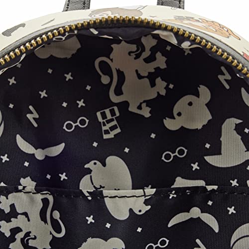 Loungefly Harry Potter Chibi Art All Over Print Womens Double Strap Shoulder Bag Purse4