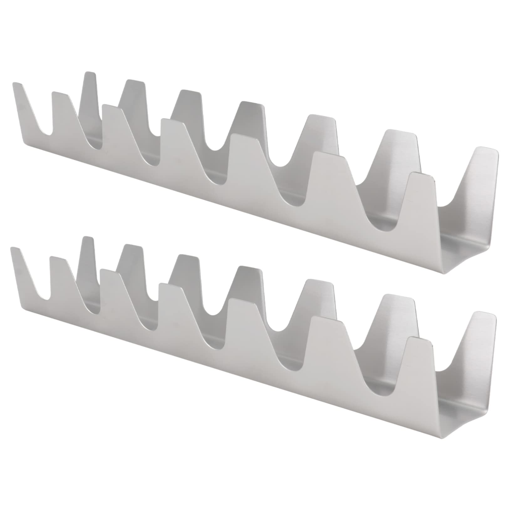 Garneck 2pcs Taco Stand Roasting Rack Cooking Rack Food Rack Taco Holder Silver