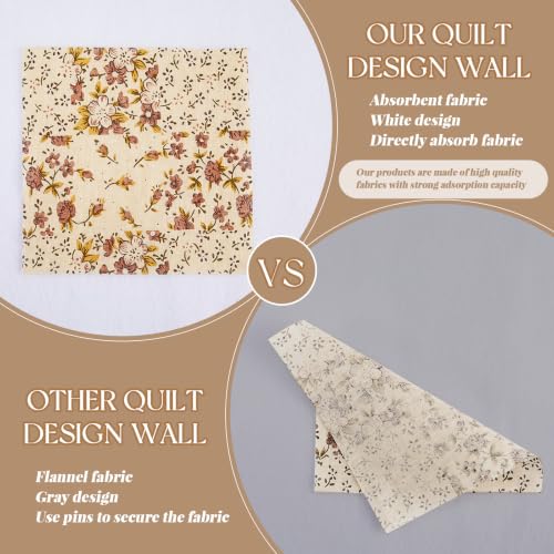 Image of Buryeah 1 Pcs Quilt Design Wall Fabrics 60 x 48 Inches, No Grid, White
