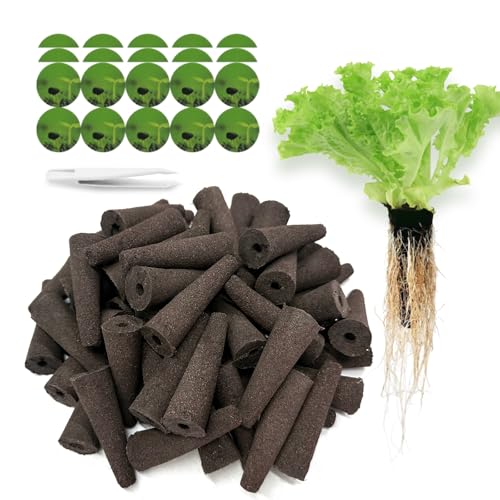 VCTMSKT 60 pcs Hydroponic Grow Sponges Seed Pods Replacement Compatible with AeroGarden iDOO and Most Hydroponic Systems. Rapid Rooting Nursery Sponges.