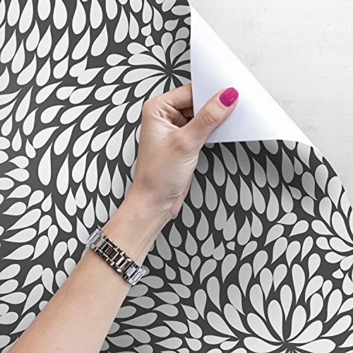Papier peint muralo floral lavable pour masquer les défauts - 4