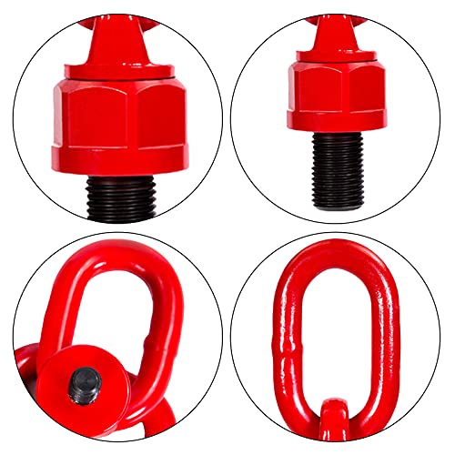 Universal-Hebering - M12 × 18 mm 1T Hebeöse Ringwerkzeug Ringschraube aus legiertem Stahl 360-Grad-Drehung Heberingschraube Matrize Verbindungsschraube Schraube (Rot)