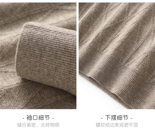 Men's Zipper Half High Neck Jacquard Casual Knitted Sweater Solid Wool Pullover Jazz gray9 XL3