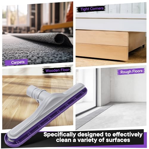 Image of Replacement Floor Tool Compatible with ProTeam 101446 E-Z Glide Backpack Vacuum,Compatible with Hoover C2401, 14 inch Multi-Surface Brush for Commercial Cleaner(2 Pack,Nylon Brush)
